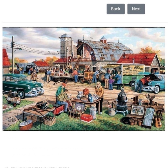 Jigsaw‎ Puzzle Country Auction 1000 Pc Panorama by SunsOut 19” X 39” NEW SEALED - Picture 2 of 6